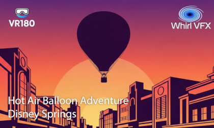 Disney Springs Hot Air Balloon POV Adventure | VR180 3D 8K | Windy Afternoon