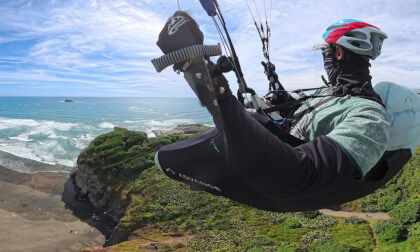 20251225_Soaring behind gannet colony Muriwai Beach New Zealand