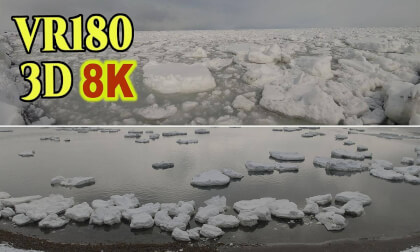 Drift ice in the Sea of ​​Okhotsk Hokkaoido , JAPAN
