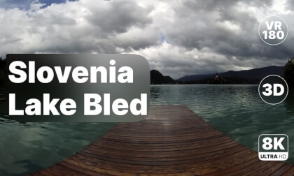 Slovenia Lake Bled - Scenic Lakeside Walk 8K 180 3D