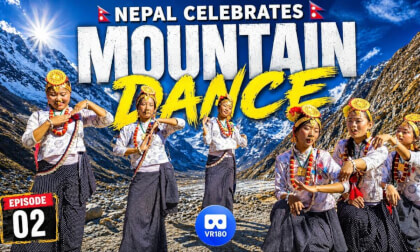 Young Girls Dancing BAREFOOT in Nepal | Traditional Dance Contest | VR180 8K