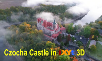 Czocha Castle, Lower Silesian Voivodeship, Poland in 3D SBS LR relax video for VR