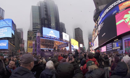 Times Square pre celebration countdown to 2026