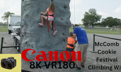 Climbing Wall at McComb Cookie Festival 2023 Canon 8K60 VR180 VR Video Climbing Wall at McComb Cookie Festival 2023 Canon 8K60 VR180 VR
