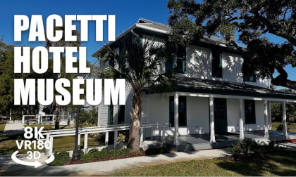 Pacetti Hotel Museum Tour VR180 8K 3D Historic Florida Hotel, Halifax River, Interior VR视频 3D動画 VR旅行
