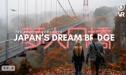 Walking Japan’s LONGEST Suspension Bridge | Kokonoe Yume Bridge VR 180