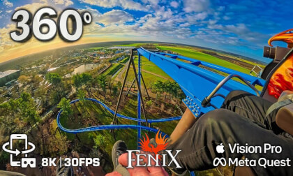 EPIC FENIX 360 Roller Coaster POV 8K | The Ultimate VR Winter Flight! Toverland - Apple Vision Pro - Meta Quest 3