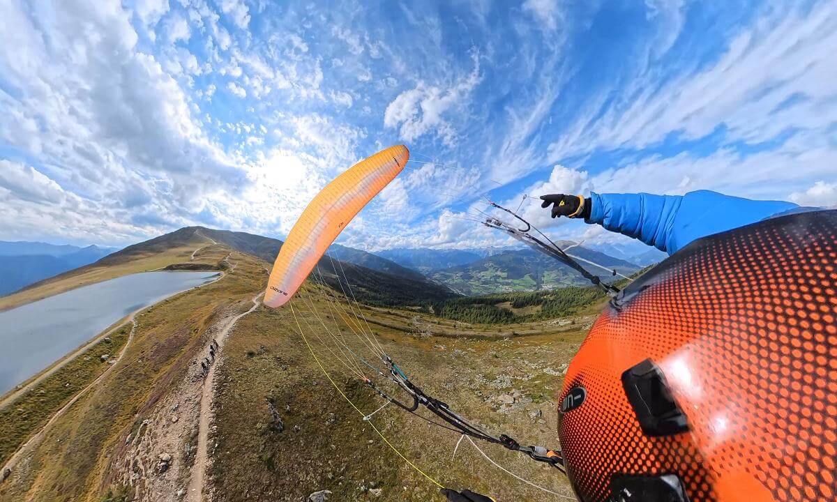 360° 8K Paragliding #358: Evening soaring in perfect conditions on Schönjoch