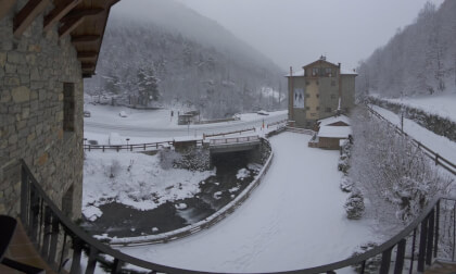 Snowfall at "Apartaments la Neu", Llorts, Andorra