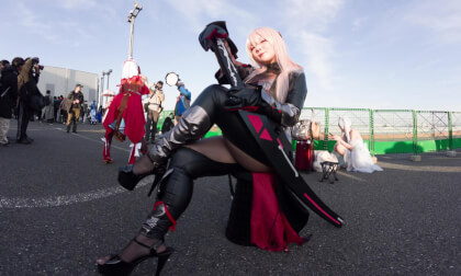 Nikke black shadow cosplay slide show at comiket 2025 winter