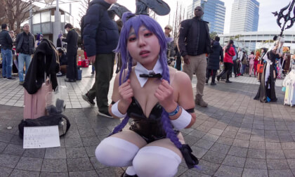 Roxy bunny Mushoku Tensei cosplay slide show at comiket 2025 winter