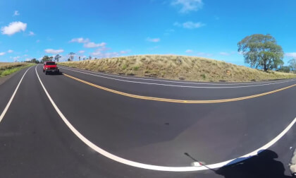 Inline Downhill on Big Island Volcano in Hawaii
