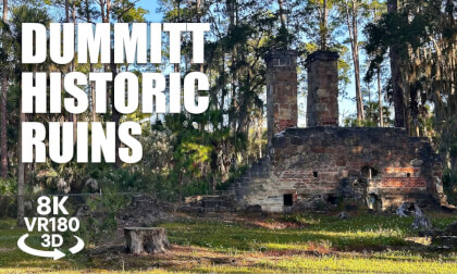 Dummitt Sugar Mill Ruins VR180 8K 3D Florida Plantation History Historic Ruins Sunrise VR视频 3D動画VR旅行