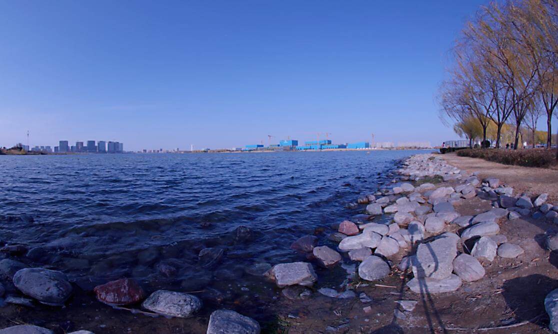 strolling along the lakeside