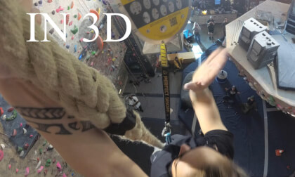 a few mins of the world record rope climb in 3d