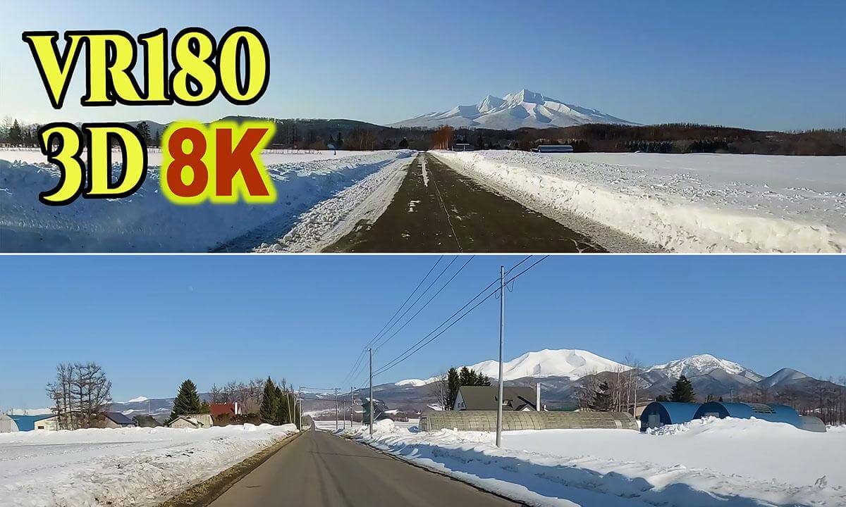 Dash-Cam video of driving along the beautiful snowy roads of eastern Hokkaido in JAPAN