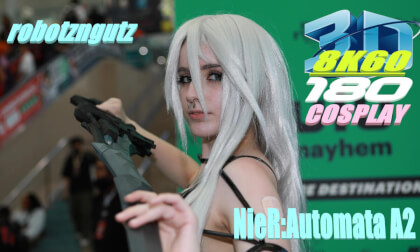 NieR:Automata A2 Cosplay, 3D VR180, AX2025, robotzngutz, ニーア オートマタ A2, コスプレ, 8K60FPS