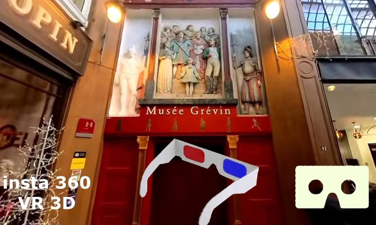 Passage Jouffroy / Musée Grévin - PARIS - Insta360 X3 - VR 3D 360 - 5,6K - Half Top/Bottom