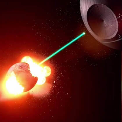 Death star blows up things