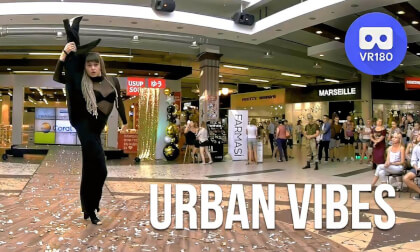 A girl from Urban Vibes dancing in a beauty contest A girl from Urban Vibes dancing in a beauty contest