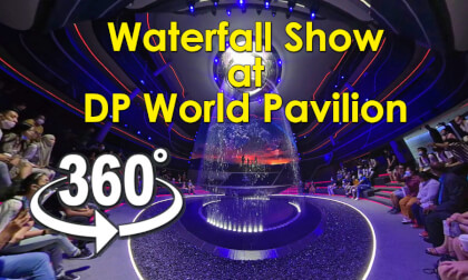 A Digitised Waterfall Show at DP World Pavilion | Dubai, UAE A Digitised Waterfall Show at DP World Pavilion | Dubai, UAE