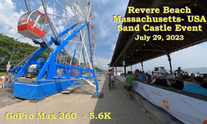 Revere Beach MA - USA - Sand Castle Event - Souvenir Vendors - GoPro Max 360 Revere Beach MA - USA - Sand Castle Event - Souvenir Vendors - GoPro Max 360