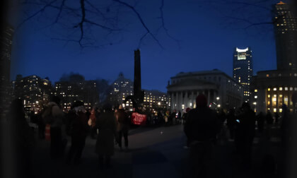 Protest after the shooting in a neighborhood as nyc stands with the people mourning in Minnesota