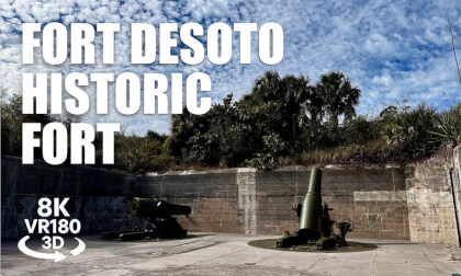 Fort De Soto Historic Fort VR180 8K 3D Coastal Defense Batteries, Tampa Bay, History VR视频 3D動画 VR旅行