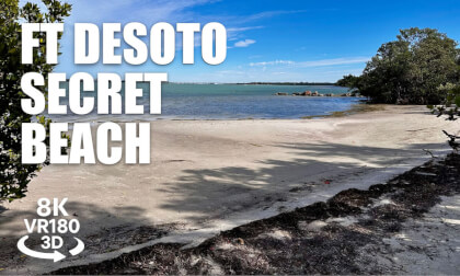 Fort De Soto Arrowhead Bay Walk VR180 8K 3D Secret Beach, Mangrove Tunnels, Tampa Bay VR视频 3D動画 VR旅行
