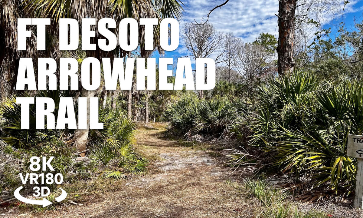 Fort De Soto Arrowhead Trail VR180 8K 3D | Nature Loop, Interpretive Stations | VR视频 8K 3D動画 VR旅行