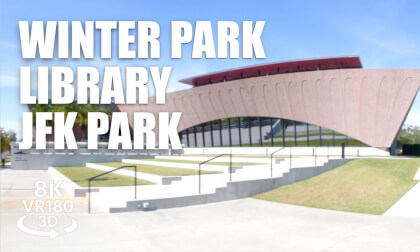 Winter Park Library & JFK Park VR180 8K 3D Lake Mendsen Walk, Florida Urban Nature VR视频 8K 3D動画 VR旅行