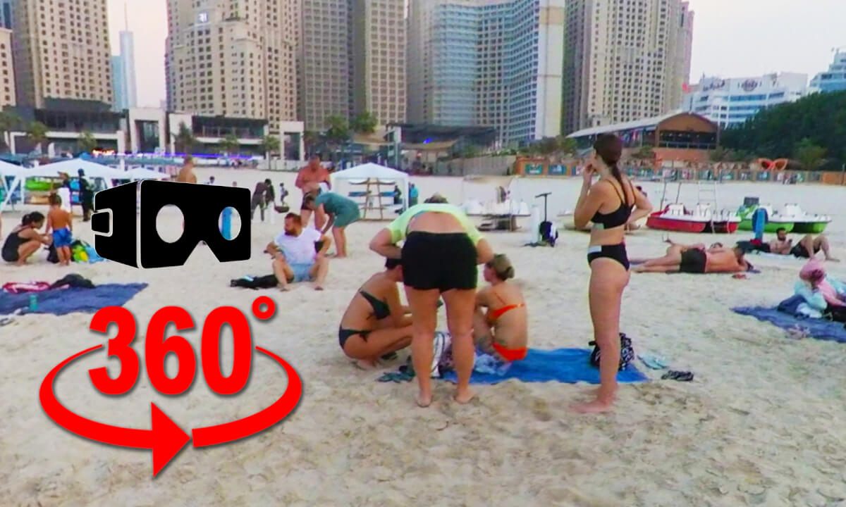 Take a Walk on JBR Beach Dubai | 360 Video