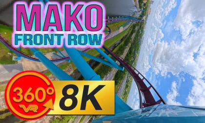 Mako Front Row POV SeaWorld Orlando Insta360 X5 360 8K