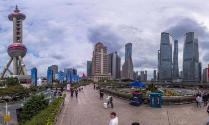 Shanghai skywalk - near the oriental pearl tower