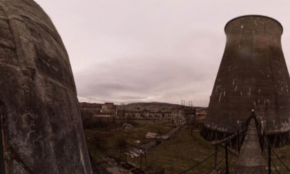Cooling Towers at a Coal-Fired Power Plant