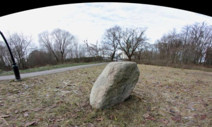 Stone in Velikiy Novgorod park