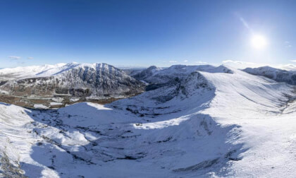 Snowy Nant Ffrancon, North Wales, UK