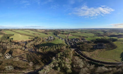 Above the Hartwood Hospital Grounds