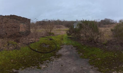 Closer to the Chimney - Craigend Brickworks (360° View)