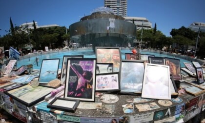The Hostages Fountain in Dizengoff Square, Tel Aviv