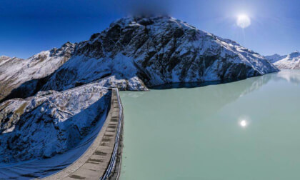 Grande Dixence Dam in Valais Switzerland by Drone
