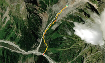 VRGO Route Map — Glacier Route — Advanced Walk