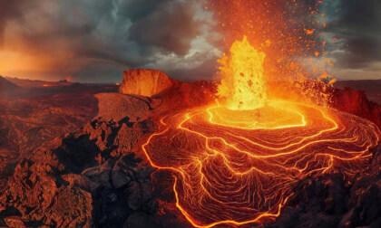 Volcanos and Apocalyptic Scenes As Volcanic Activity Causes Lava Ejections