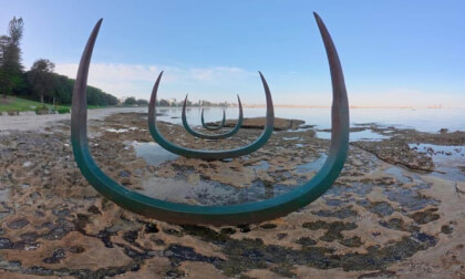 Whale Bone Sculpture at Kurnell, Sydney