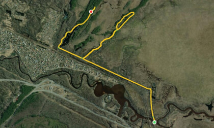 VRGO Route Map — Eco Trail in Marsh — Steady Treadmill Walk