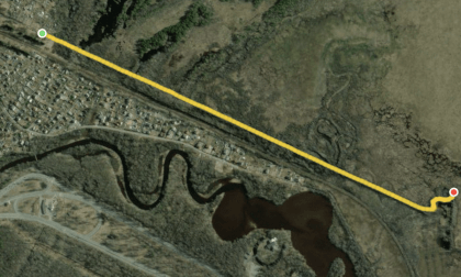 VRGO Route Map — Straight Marsh Path — Short Treadmill Walk