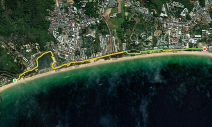 VRGO Route Map — Karon Beach Second Line — Steady Treadmill Walk
