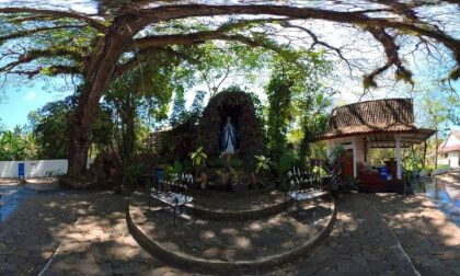A small grotto Under tree