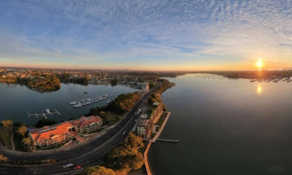 360 photo DJI Avata 360 Sunrise at bridge