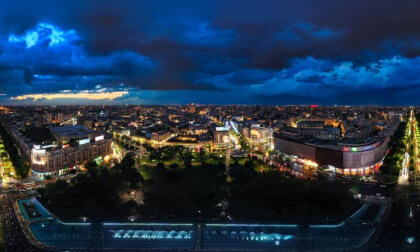 DB Travel Club 📸 – Have a Look 360 🎥Bucharest Fountains — at night Bucharest Romania 🇷🇴